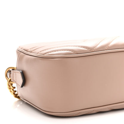 Gucci Calfskin Matelasse Small GG Marmont Chain Shoulder Bag Porcelain Rose 8 of 9