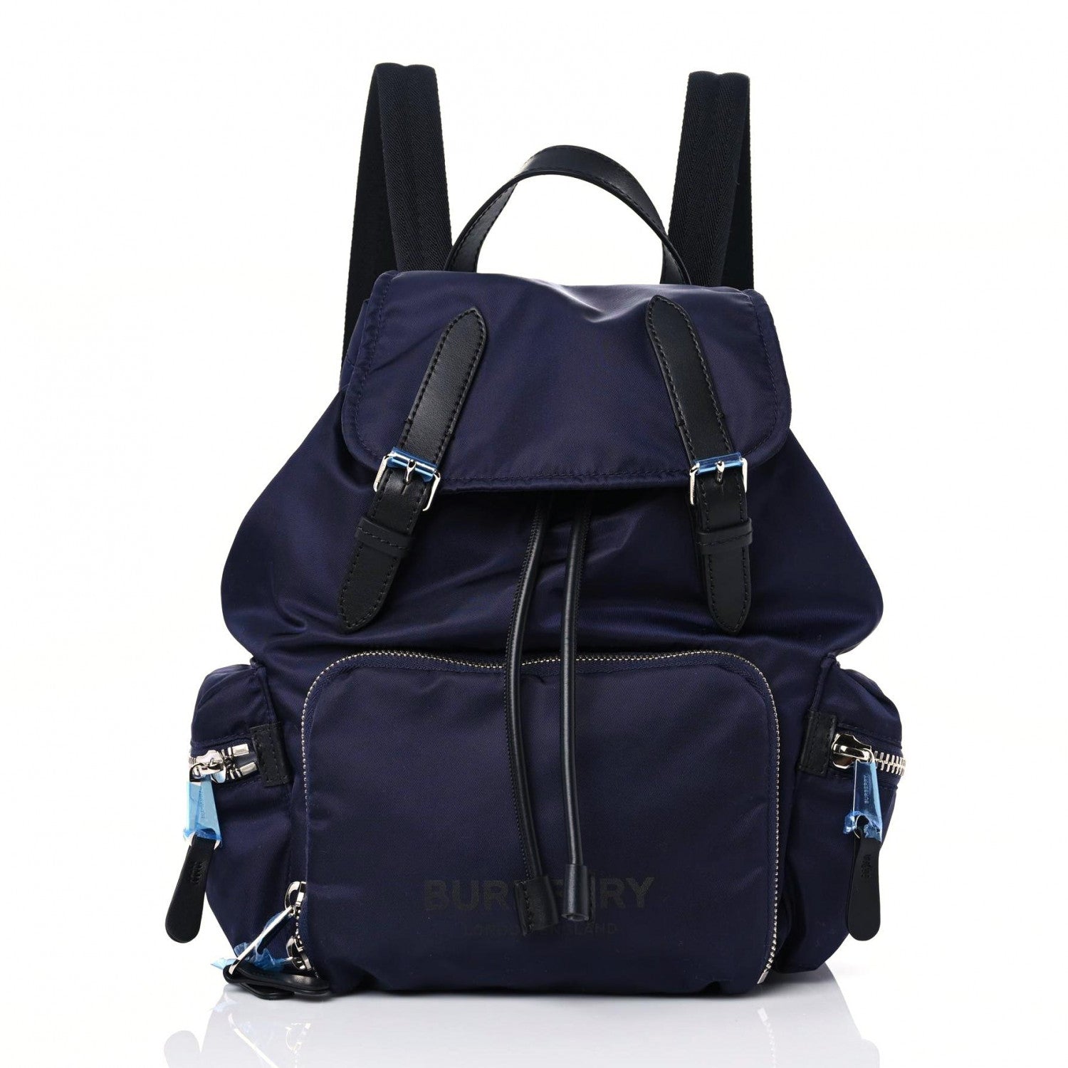 Burberry Nylon Logo Print Medium Rucksack Backpack Ink Blue 1 of 8