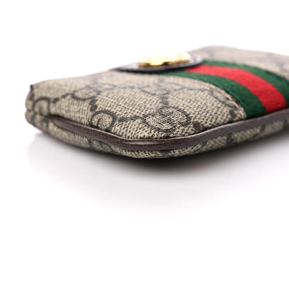 Gucci GG Supreme Monogram Web Ophidia Key Case Beige New Acero 8 of 10