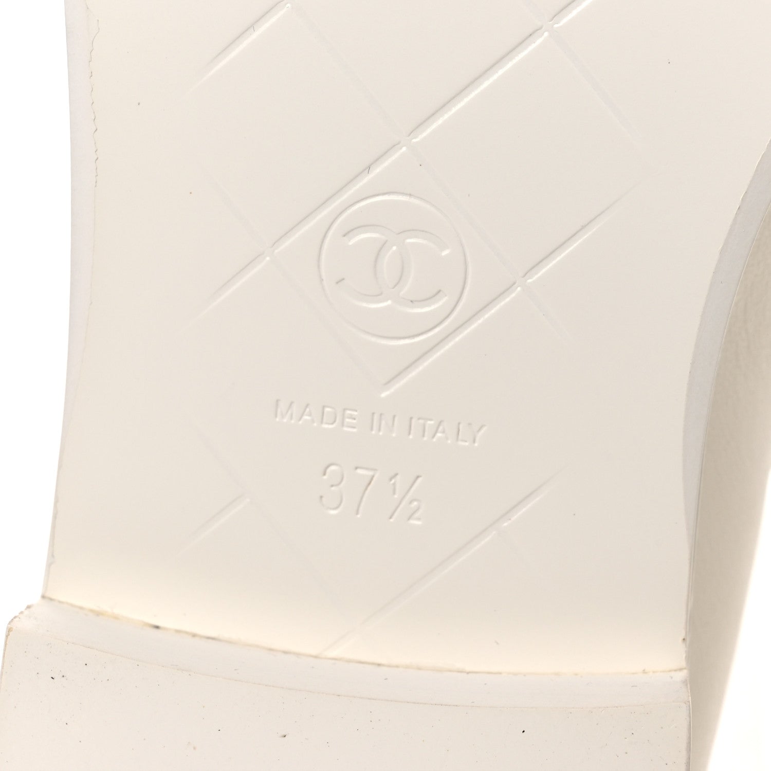 Chanel Shiny Lambskin Quilted CC Turnlock Loafers 37.5 White 8 of 12