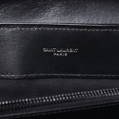 Saint Laurent Calfskin Y Quilted Monogram Medium Loulou Chain Satchel Black 6 of 14