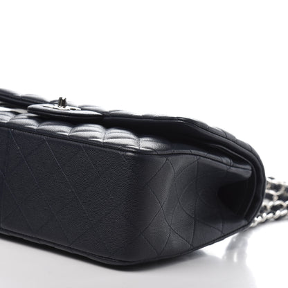 Chanel Caviar Quilted Jumbo Double Flap Navy Blue 7 of 10
