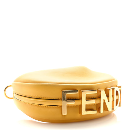 Fendi Vitello Grace New Matte Nano Fendigraphy Hobo Charm Mimosa 3 of 7