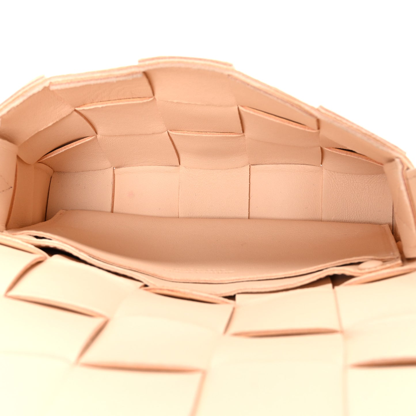 Lambskin Maxi Intrecciato Small Cassette Crossbody Bag Melon Washed