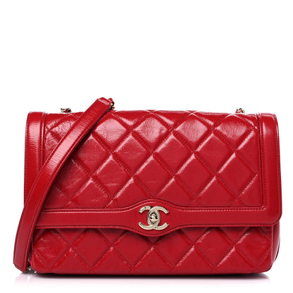 Chanel Shiny Aged Calfskin Quilted Hold The Line Flap Red 1 of 10