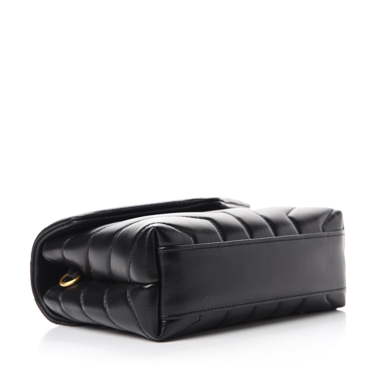 Saint Laurent Calfskin Y Quilted Monogram Toy Loulou Crossbody Bag Black 4 of 12
