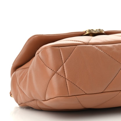 Chanel Lambskin Quilted Medium Chanel 19 Flap Brown 8 of 9