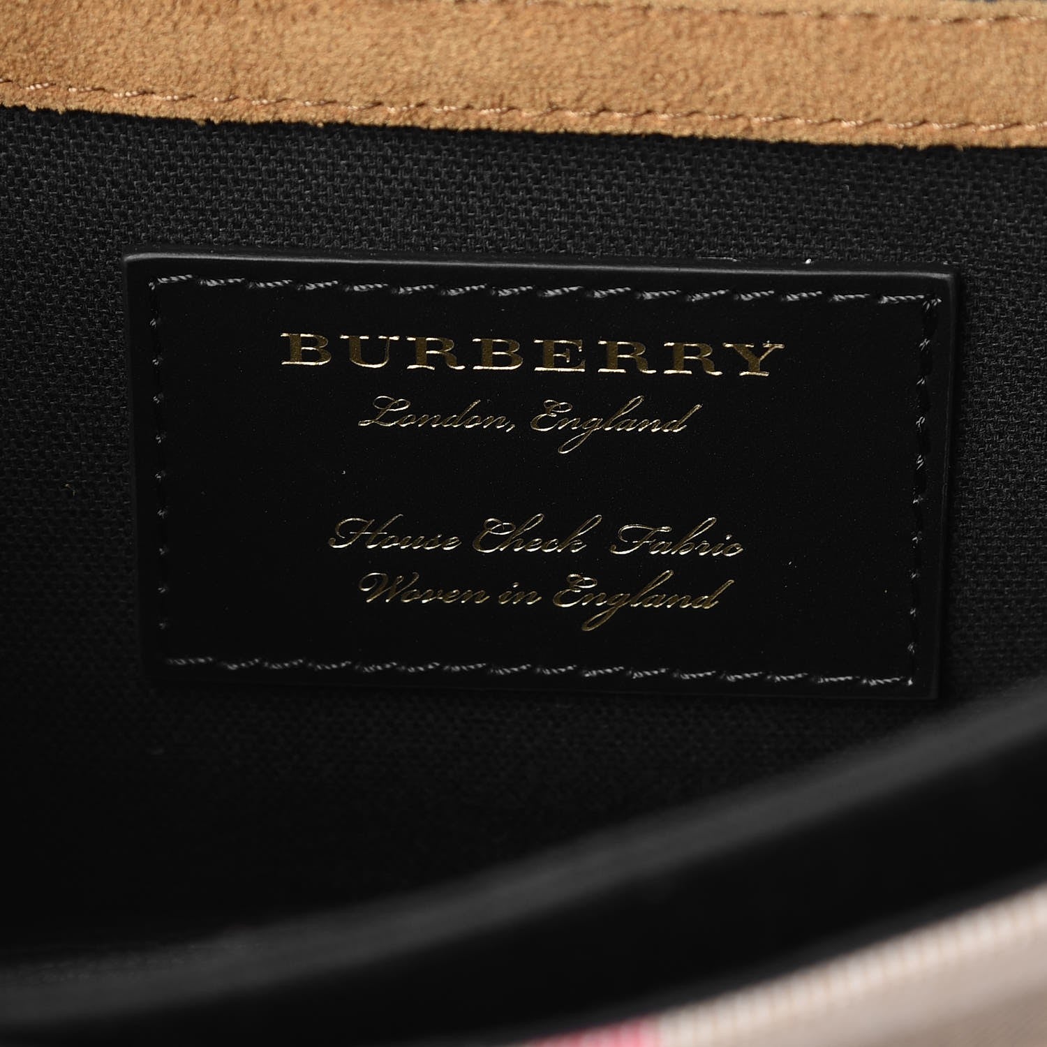 Burberry Derby Calfskin House Check Small Macken Crossbody Bag Black 6 of 8