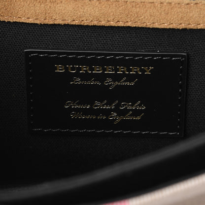 Burberry Derby Calfskin House Check Small Macken Crossbody Bag Black 6 of 8
