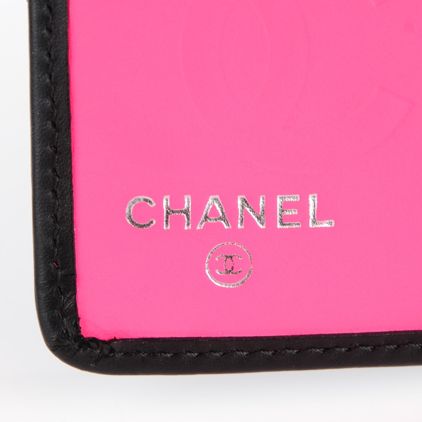 Calfskin Quilted Cambon Yen Wallet Black