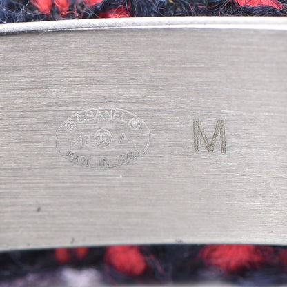 Chanel Tweed CC Narrow Bangle M Red Blue 4 of 4