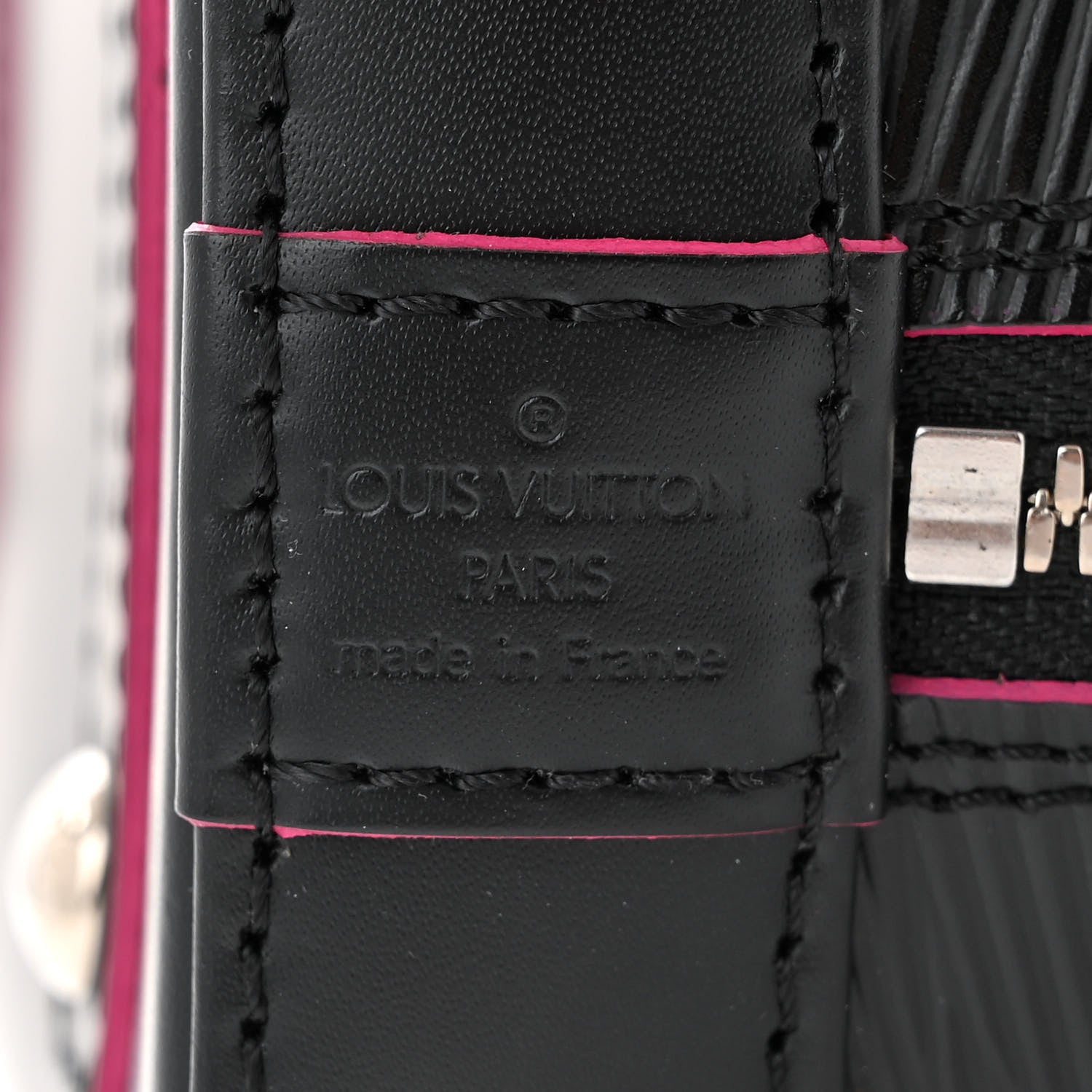 Louis Vuitton Epi Alma BB Black Hot Pink 6 of 10