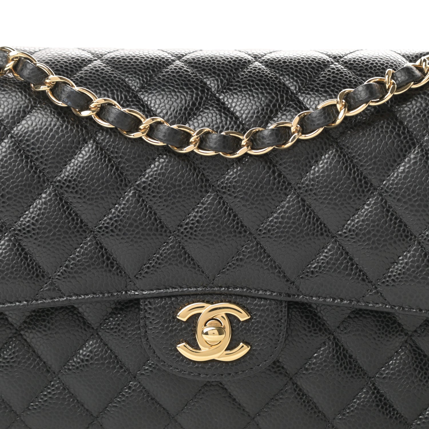 Chanel Caviar Quilted Medium Double Flap Black 8 of 12