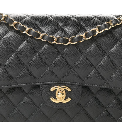 Chanel Caviar Quilted Medium Double Flap Black 8 of 12
