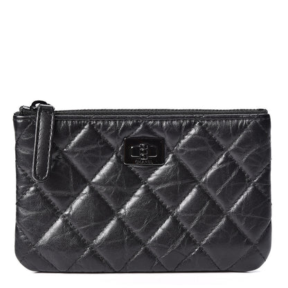 Chanel Aged Calfskin Quilted Small Reissue Cosmetic Case So Black 1 of 9