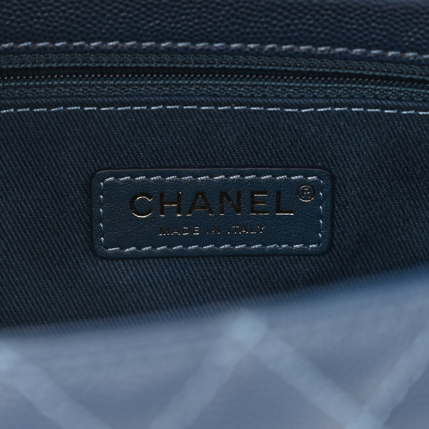 Caviar Quilted Small Coco Handle Flap Dark Blue