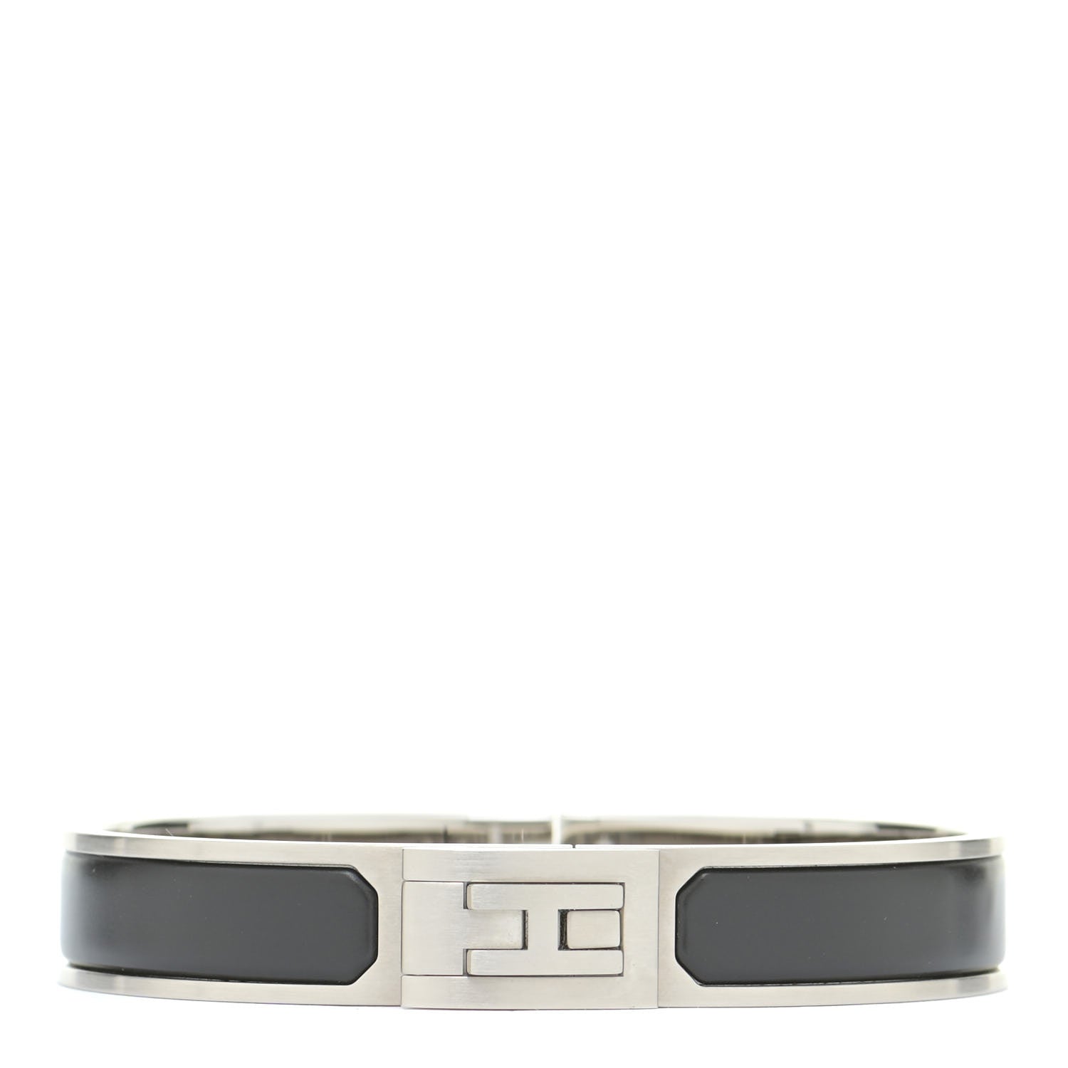 Hermes Matte Enamel Jet Bracelet GM Black 1 of 5