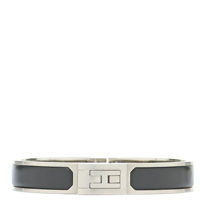 Hermes Matte Enamel Jet Bracelet GM Black 1 of 5