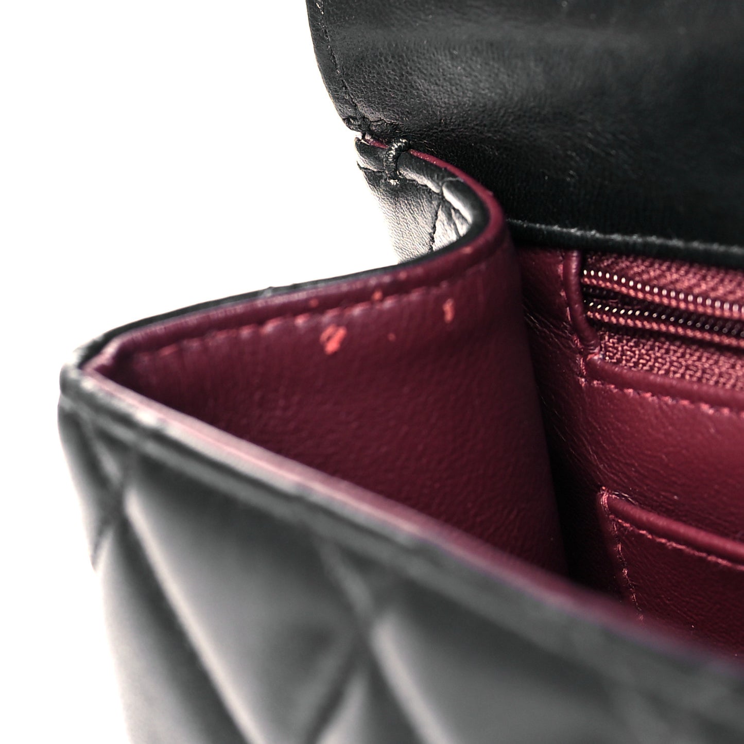 Lambskin Quilted Jumbo Single Flap Black