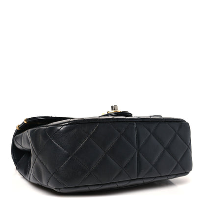 Chanel Lambskin Quilted Small Coco Clips Single Flap Black 4 of 10