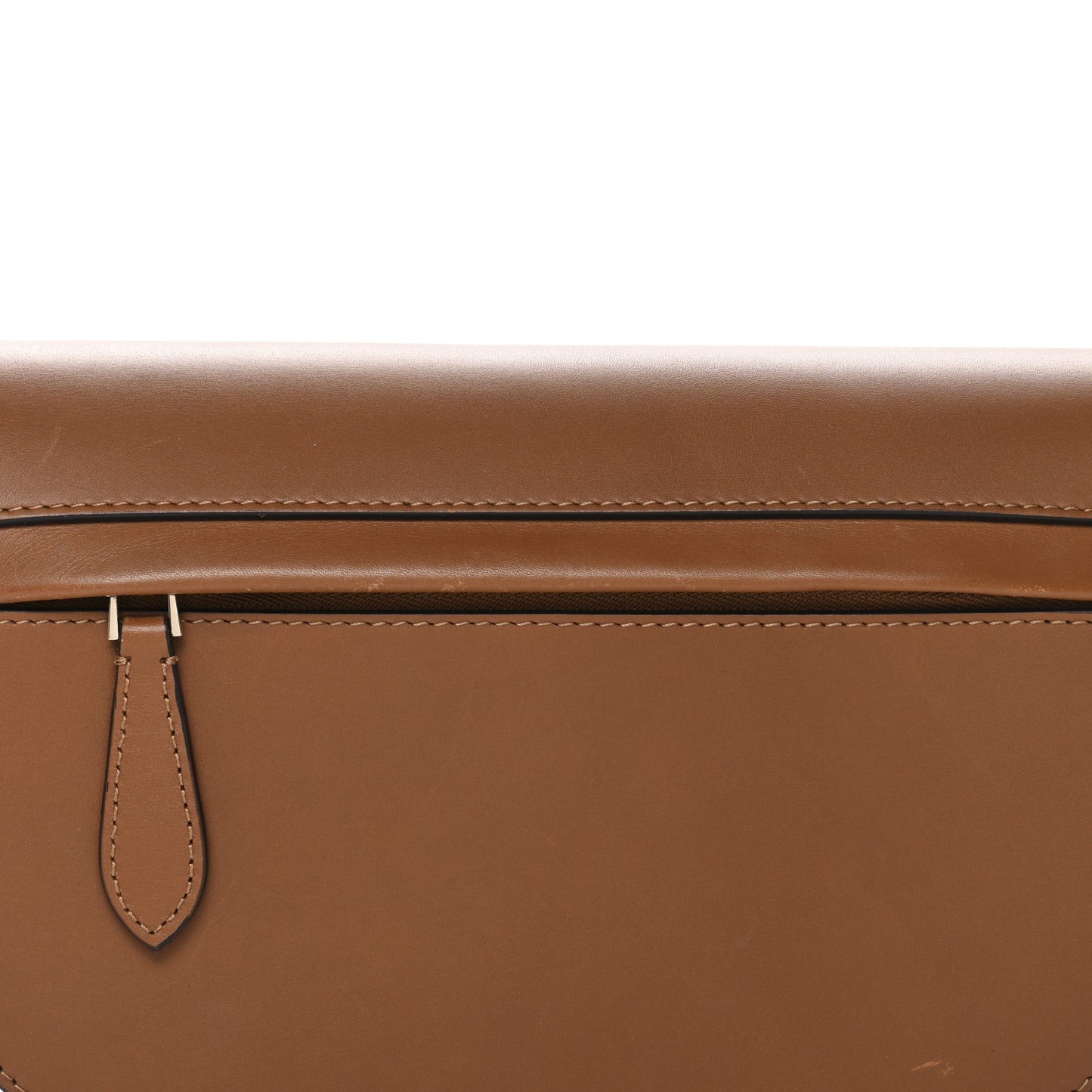 Calfskin Small Two-Tone Olympia Shoulder Bag Warm Tan
