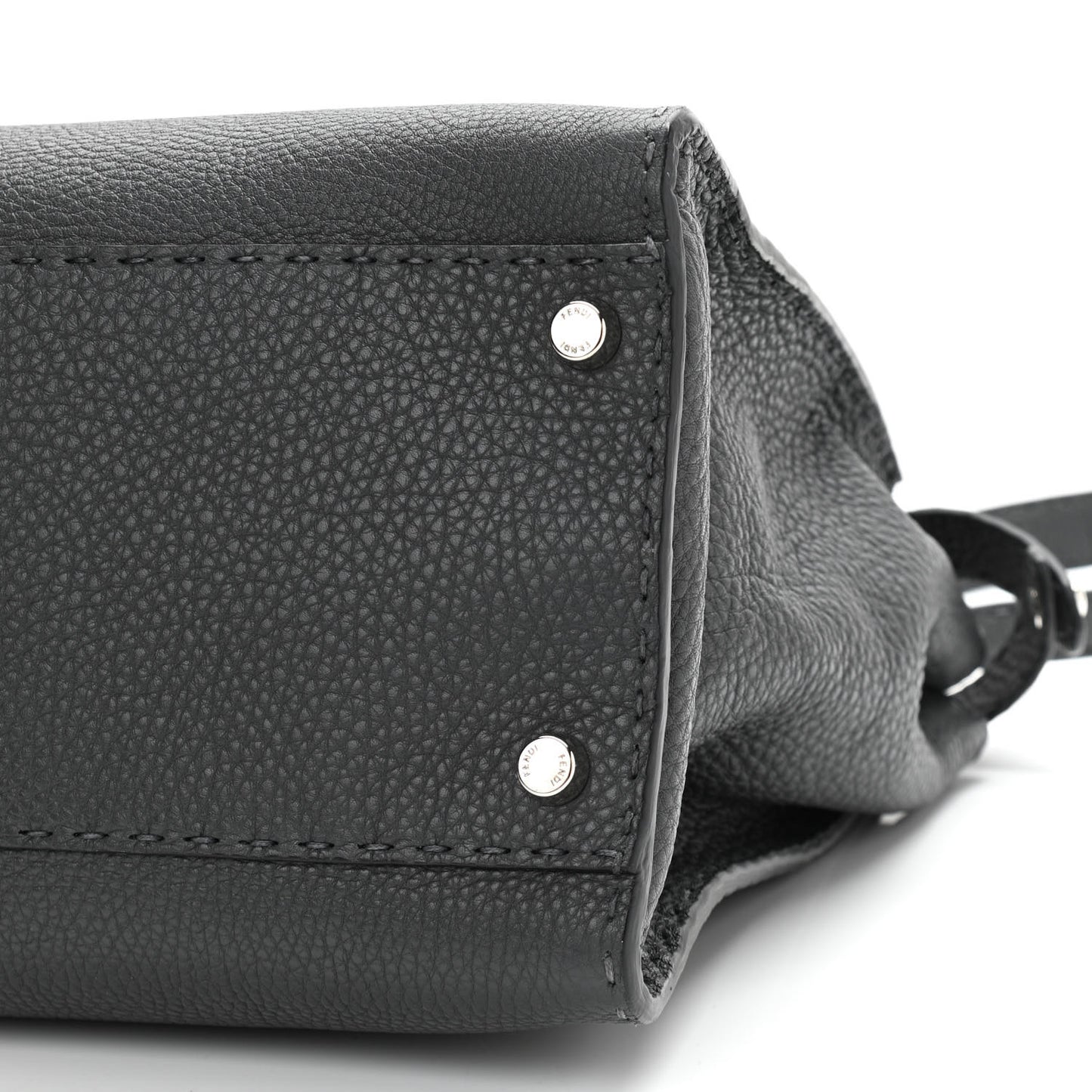 Cuoio Romano Selleria Bi-Color Large Peekaboo Iconic Satchel Asfalto Latte