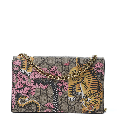 Gucci GG Supreme Monogram Bengal Chain Wallet Beige Pink 1 of 10