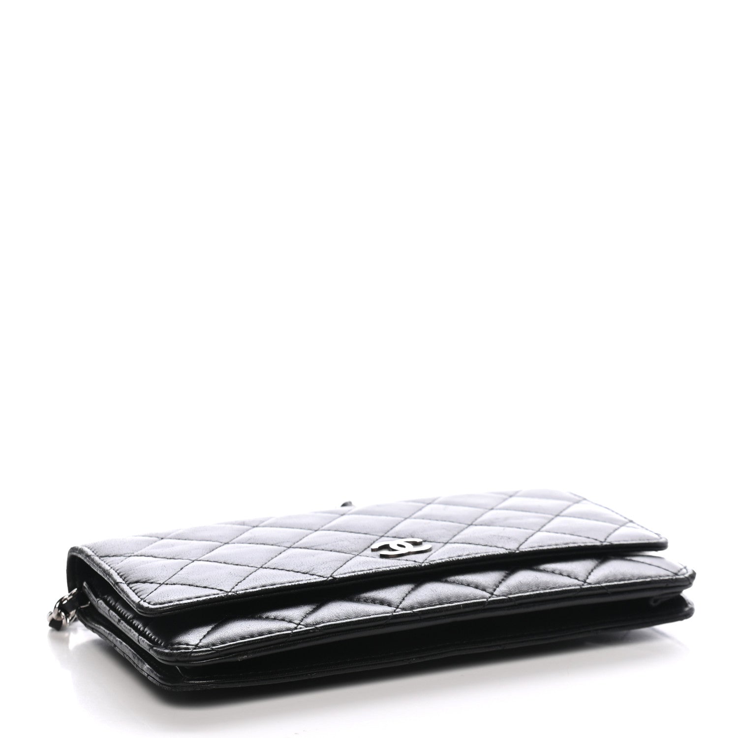 Chanel Lambskin Quilted Wallet On Chain WOC Black 7 of 9