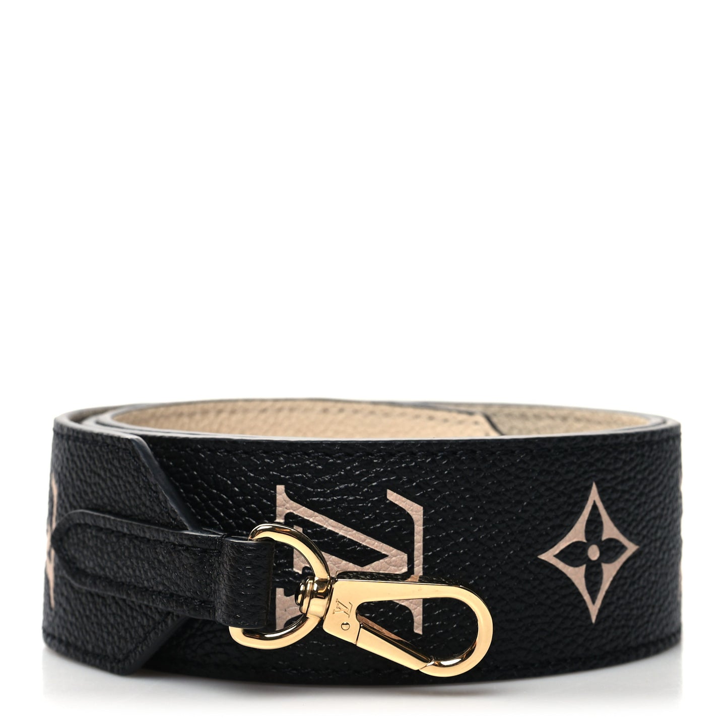 Empreinte Monogram Bandouliere Shoulder Strap Black Beige