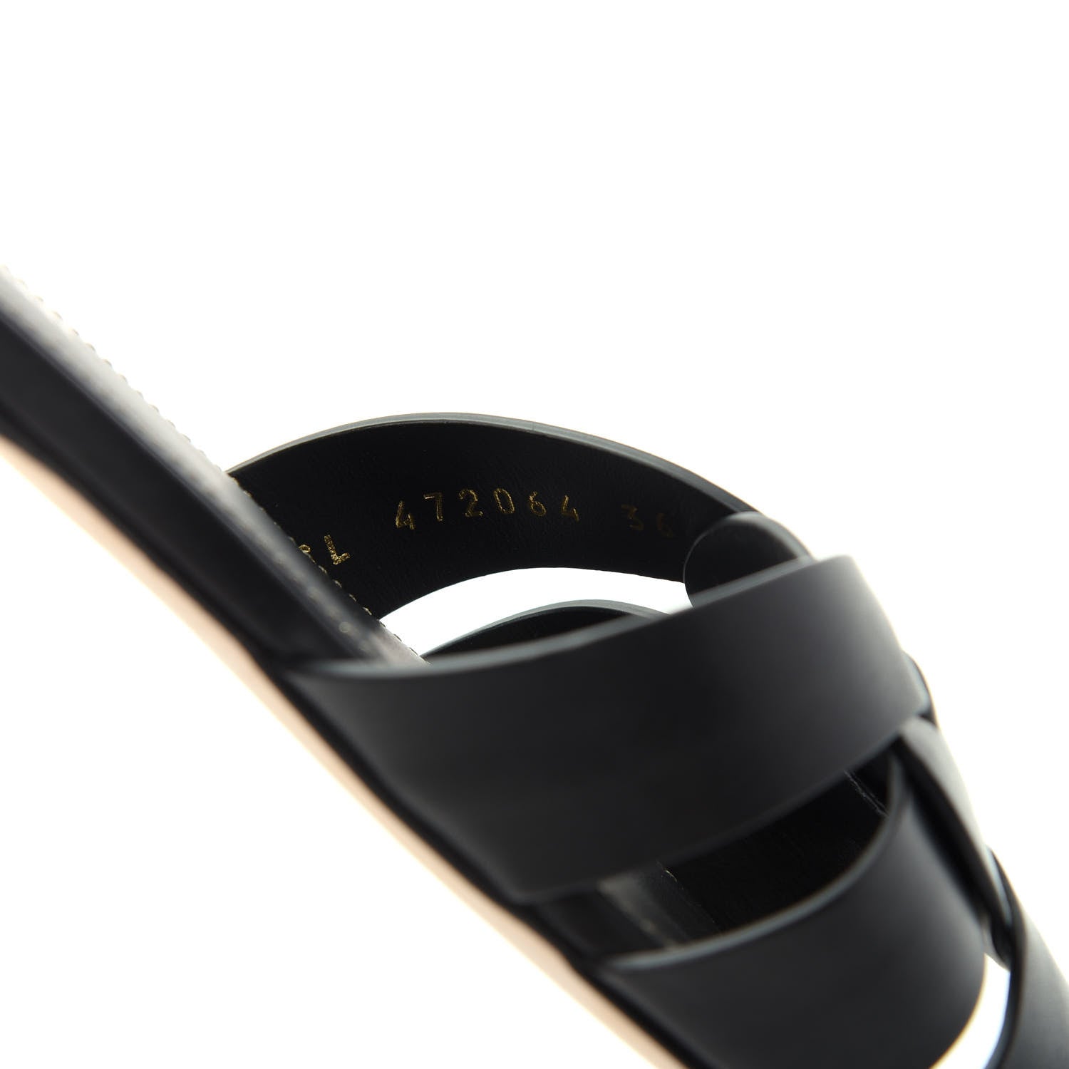 Saint Laurent Calfskin Nu Pied 05 Slide Sandals 36 Black 10 of 10