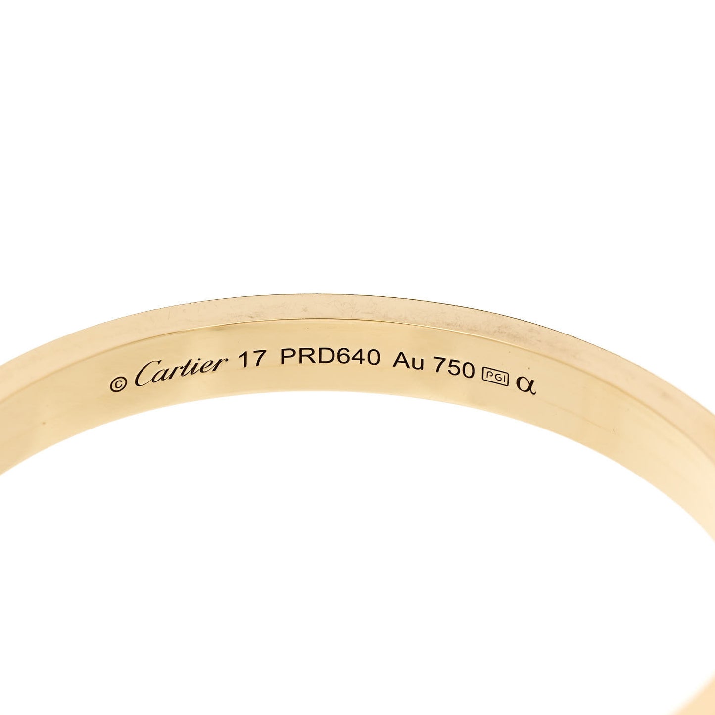 18K Yellow Gold Diamond LOVE Paved Bracelet 17