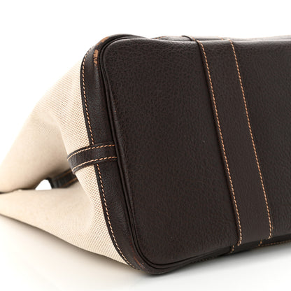 Hermes Buffle Skipper Toile Garden Party 36 MM Tote Marron Fonce 8 of 17