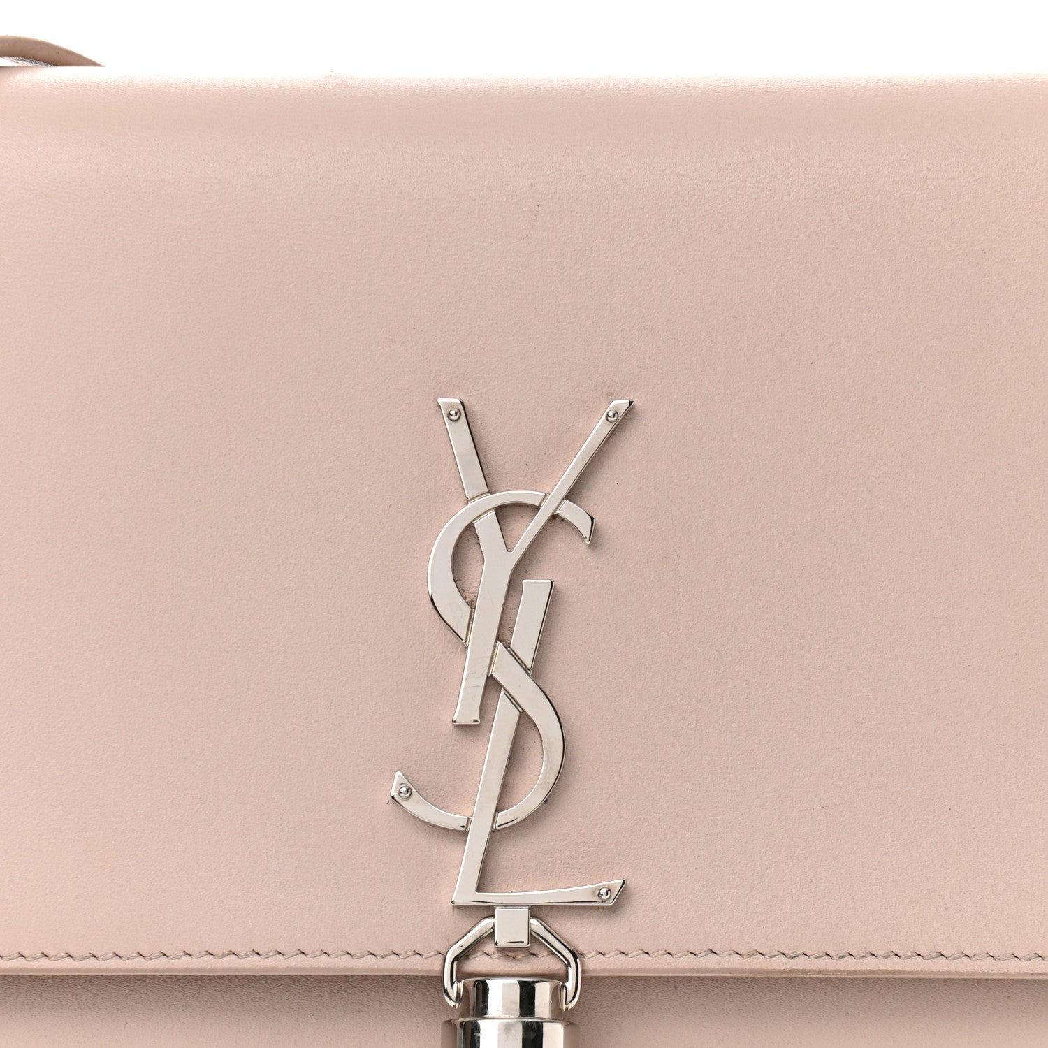 Saint Laurent Smooth Calfskin Classic Monogram Kate Tassel Chain Wallet Nude Powder 8 of 13