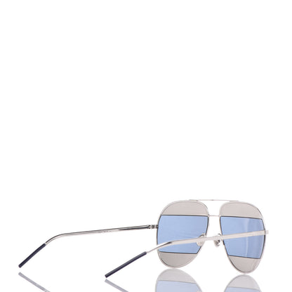Christian Dior Split 1 Aviator Sunglasses Silver Blue 4 of 7
