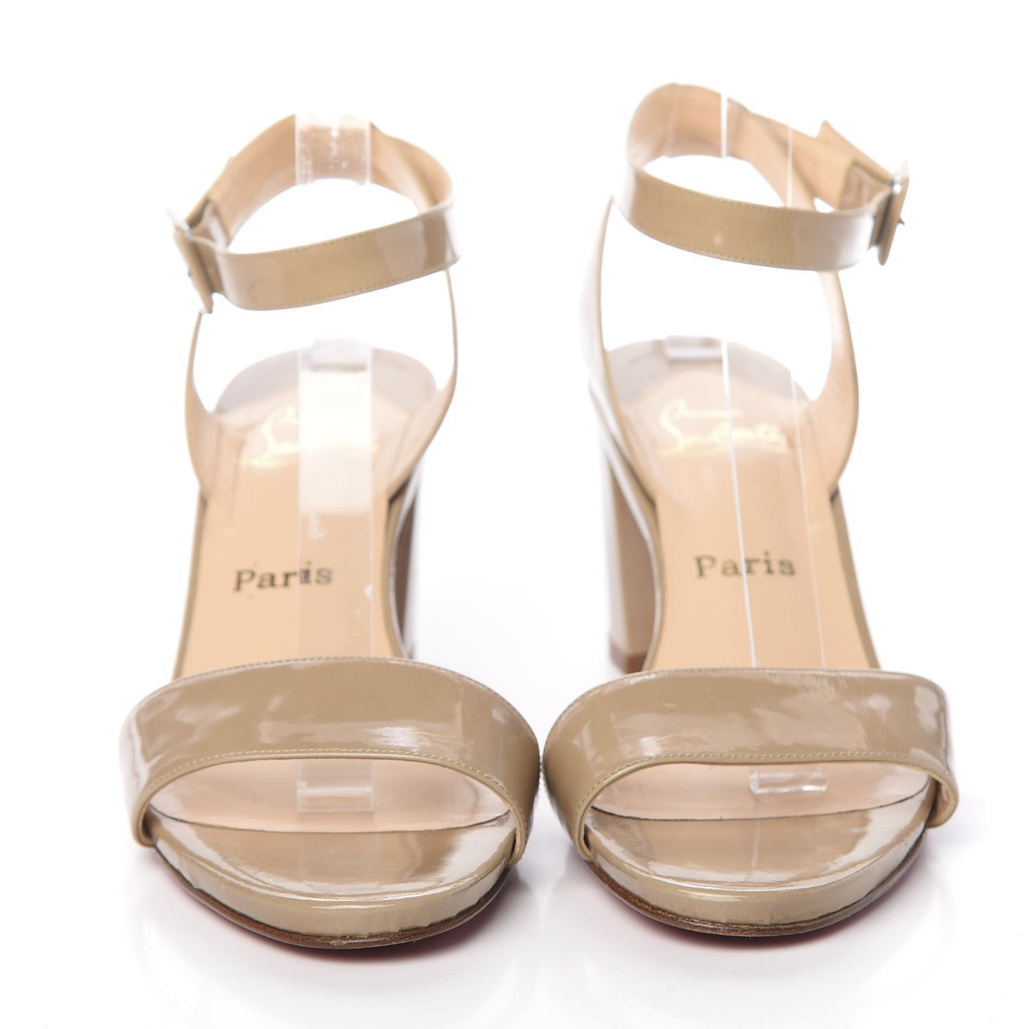 Patent Jordi Heel Sandals 40.5 Nude