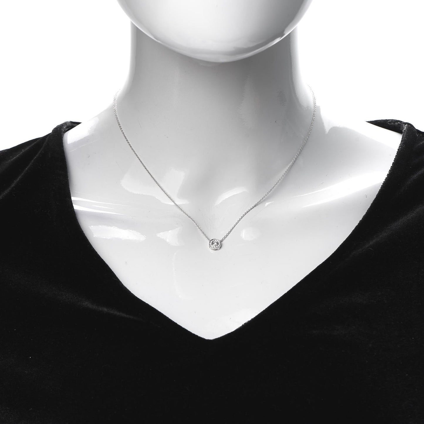 Platinum Diamond Circlet Pendant Necklace