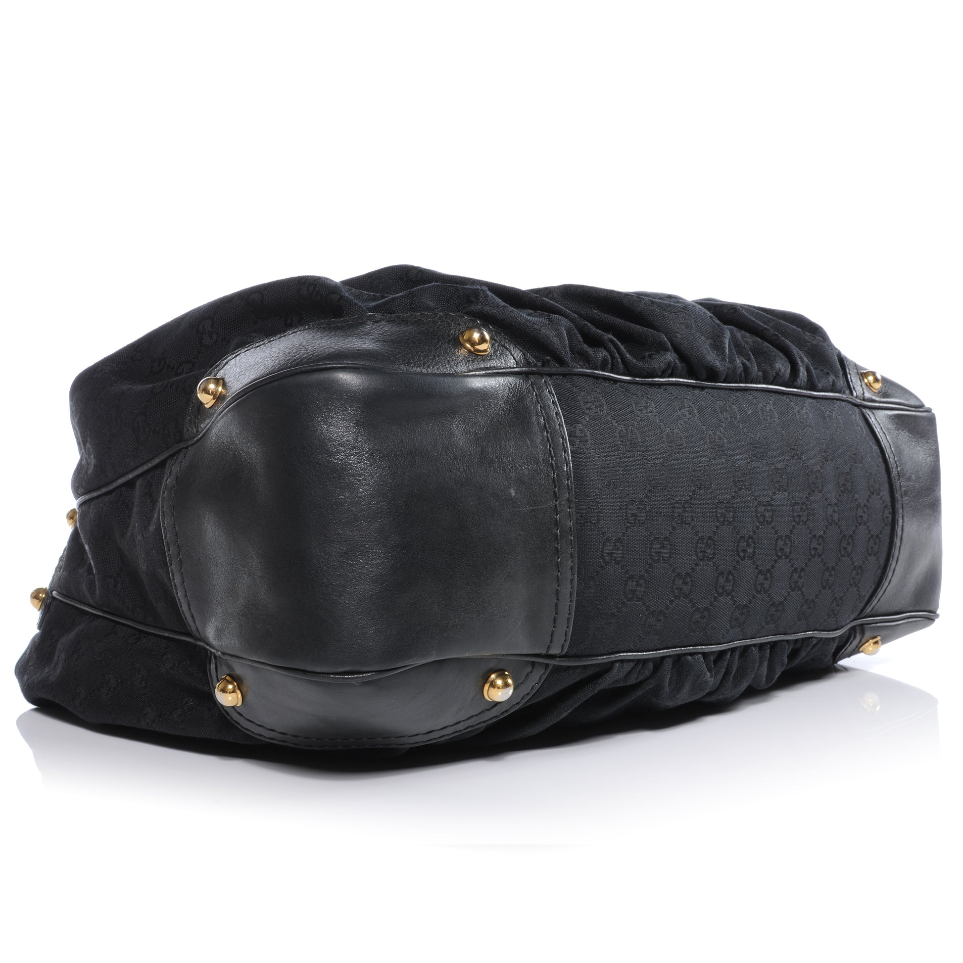 Gucci Monogram Large Jockey Hobo Black 4 of 8