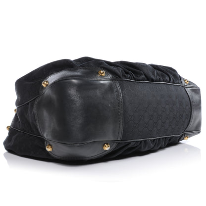 Gucci Monogram Large Jockey Hobo Black 4 of 8