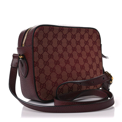Gucci Monogram Textured Dollar Calfskin Small Horsebit 1955 Shoulder Bag Sahara Rubino Chardonnay 3 of 7