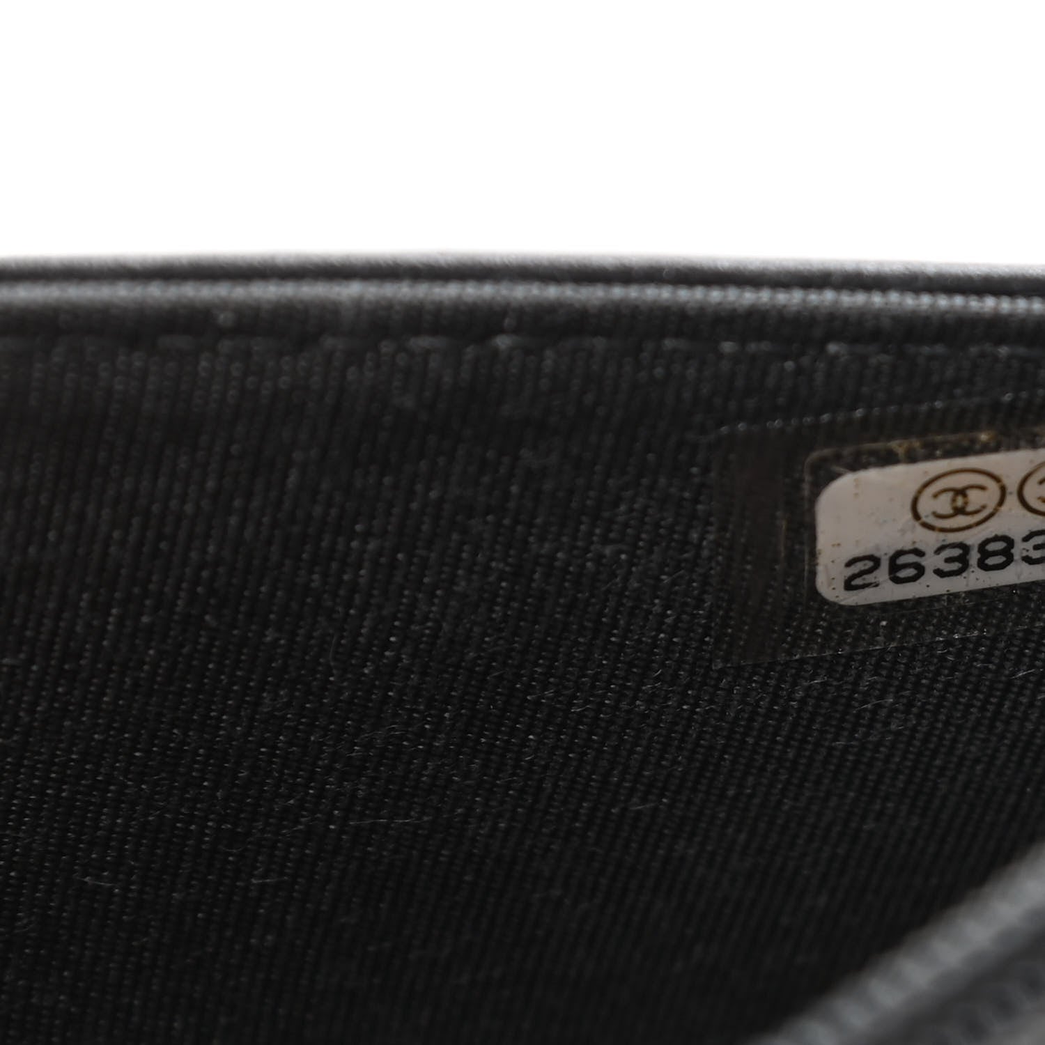 Chanel Iridescent Calfskin Velvet Stripe Wallet On Chain WOC Charcoal 8 of 12