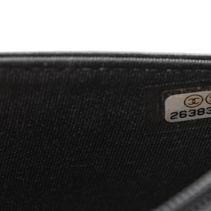 Chanel Iridescent Calfskin Velvet Stripe Wallet On Chain WOC Charcoal 8 of 12