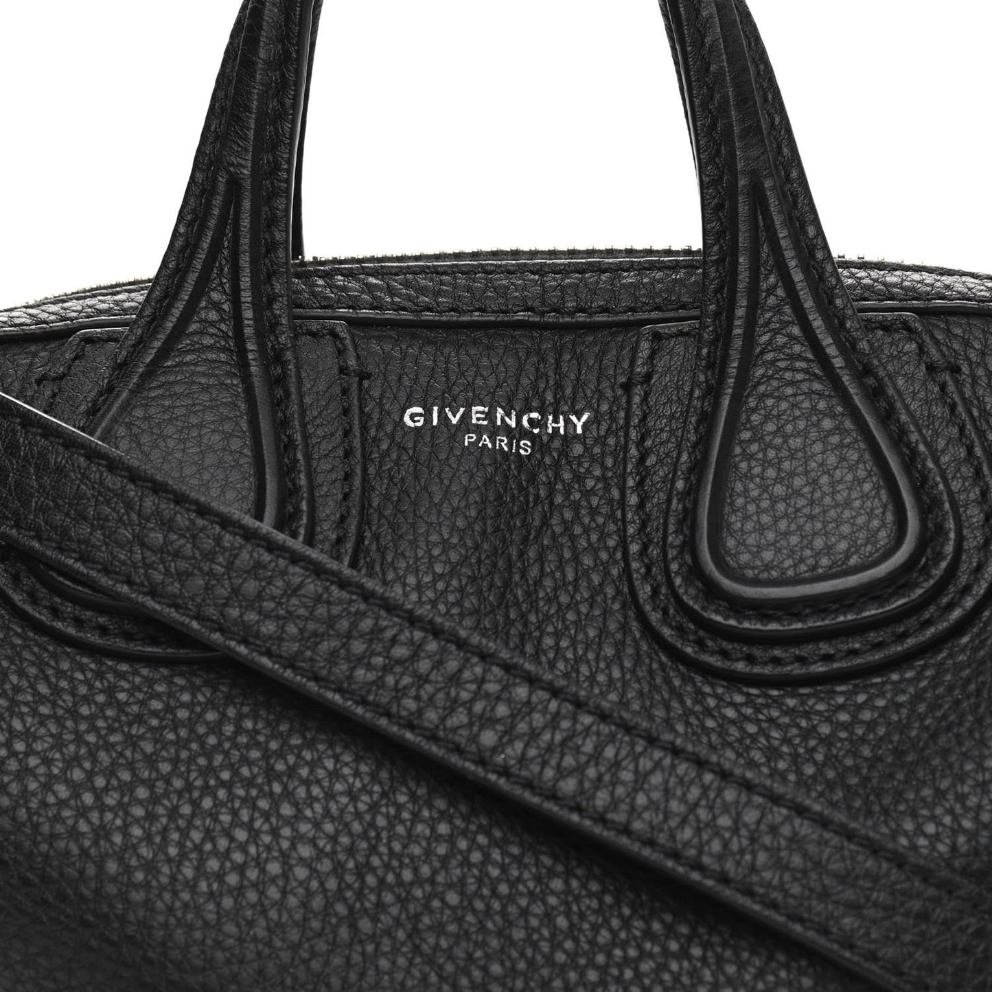 Pebbled Calfskin Small Nightingale Black