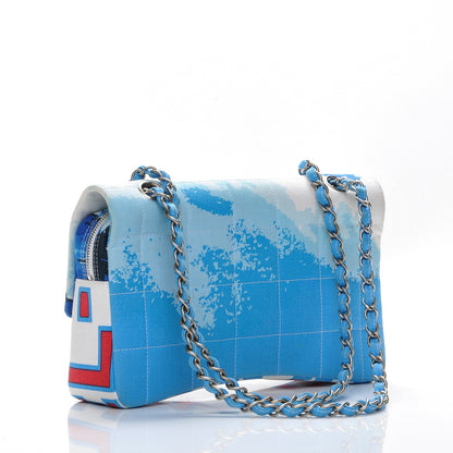 Chanel Canvas Square Quilted Surf Flap Multicolor 3 of 11