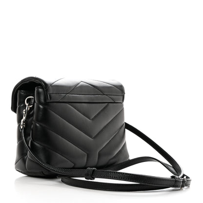 Saint Laurent Calfskin Y Quilted Monogram Toy Loulou Crossbody Bag Black 2 of 11