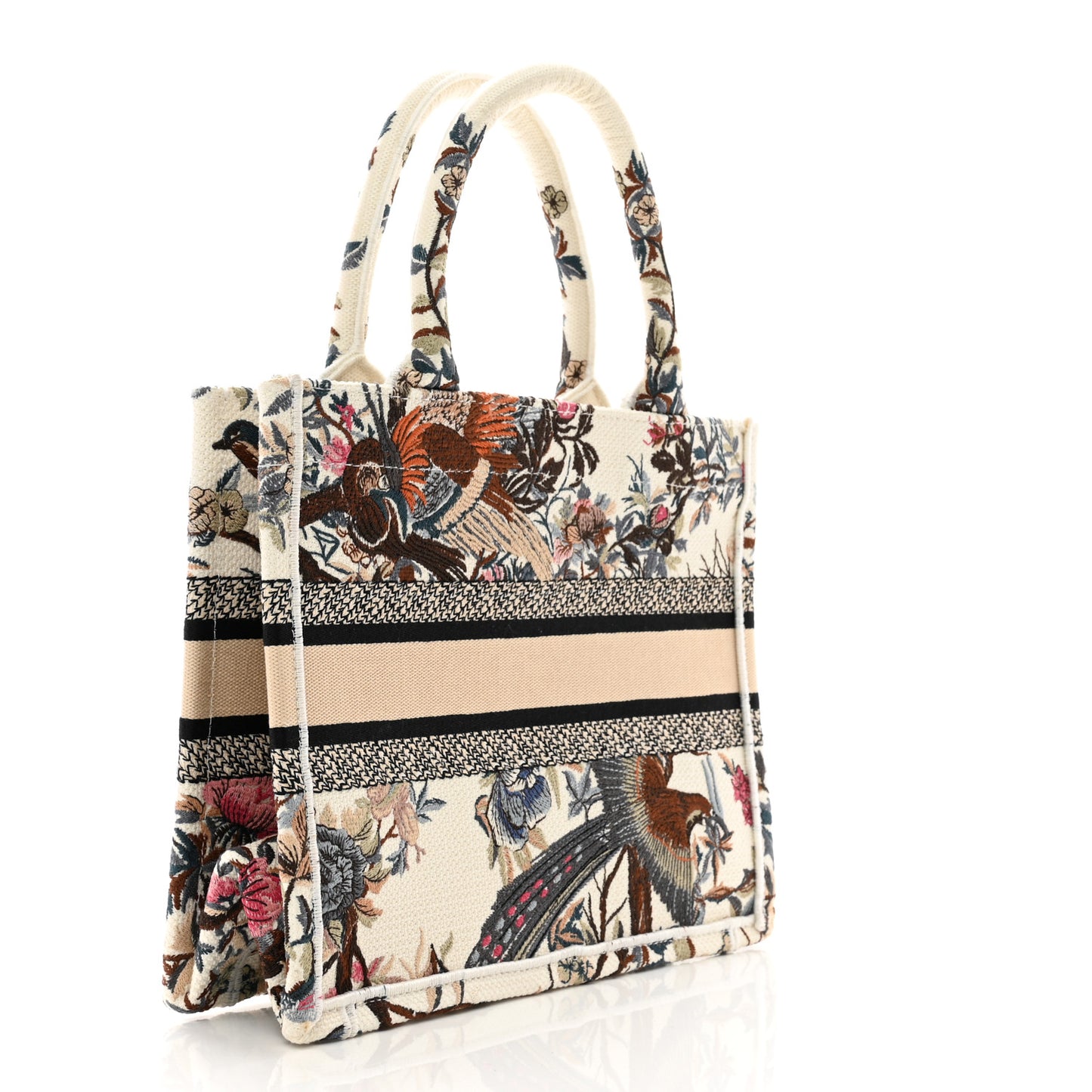 Canvas Jardin Botanique Embroidered Small Book Tote Multicolor