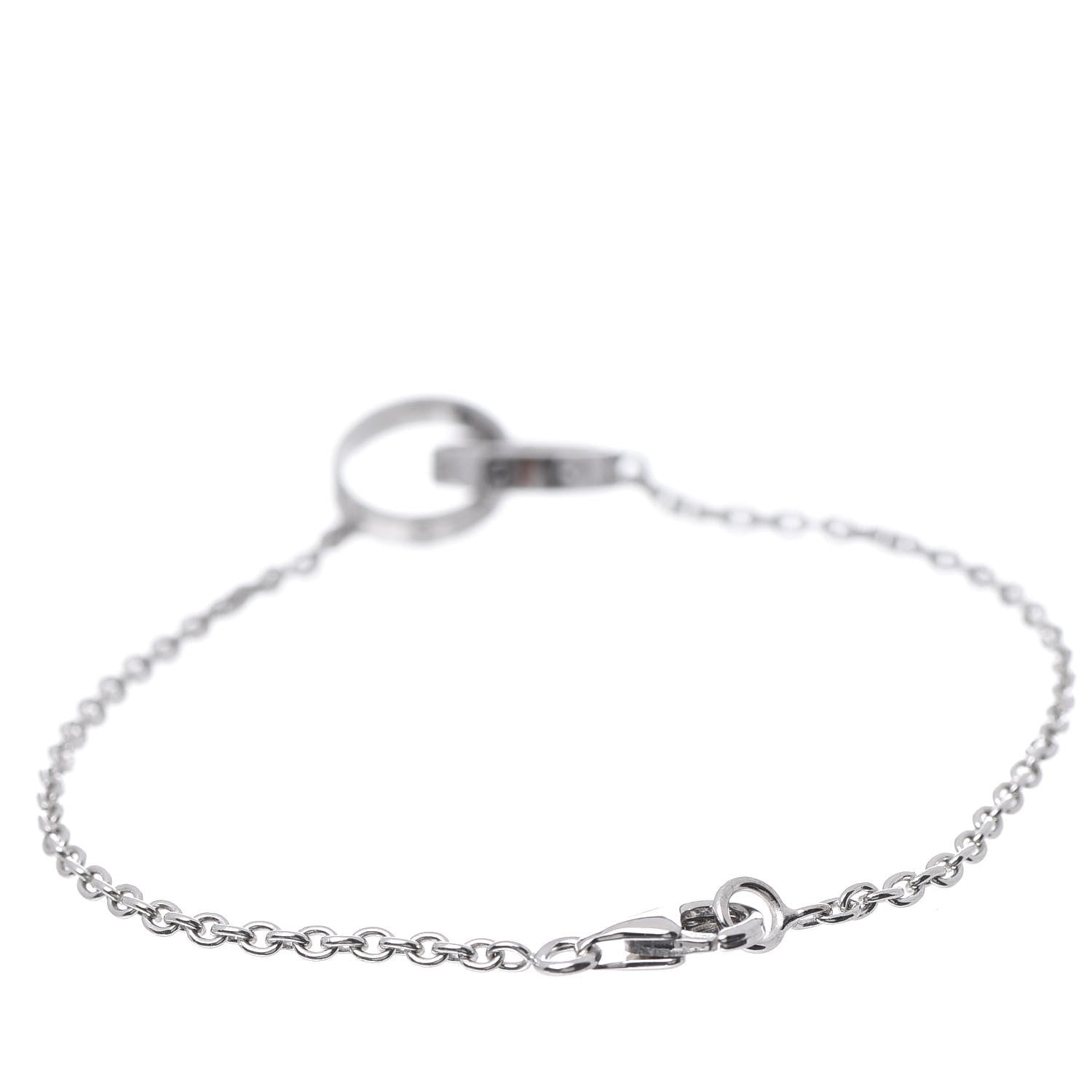 Cartier 18K White Gold Interlocking LOVE Bracelet 3 of 6
