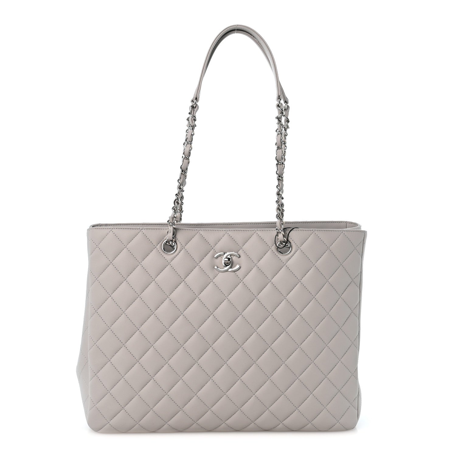Chanel Calfskin Quilted Large Classic Shopping Tote Grey 1 of 10