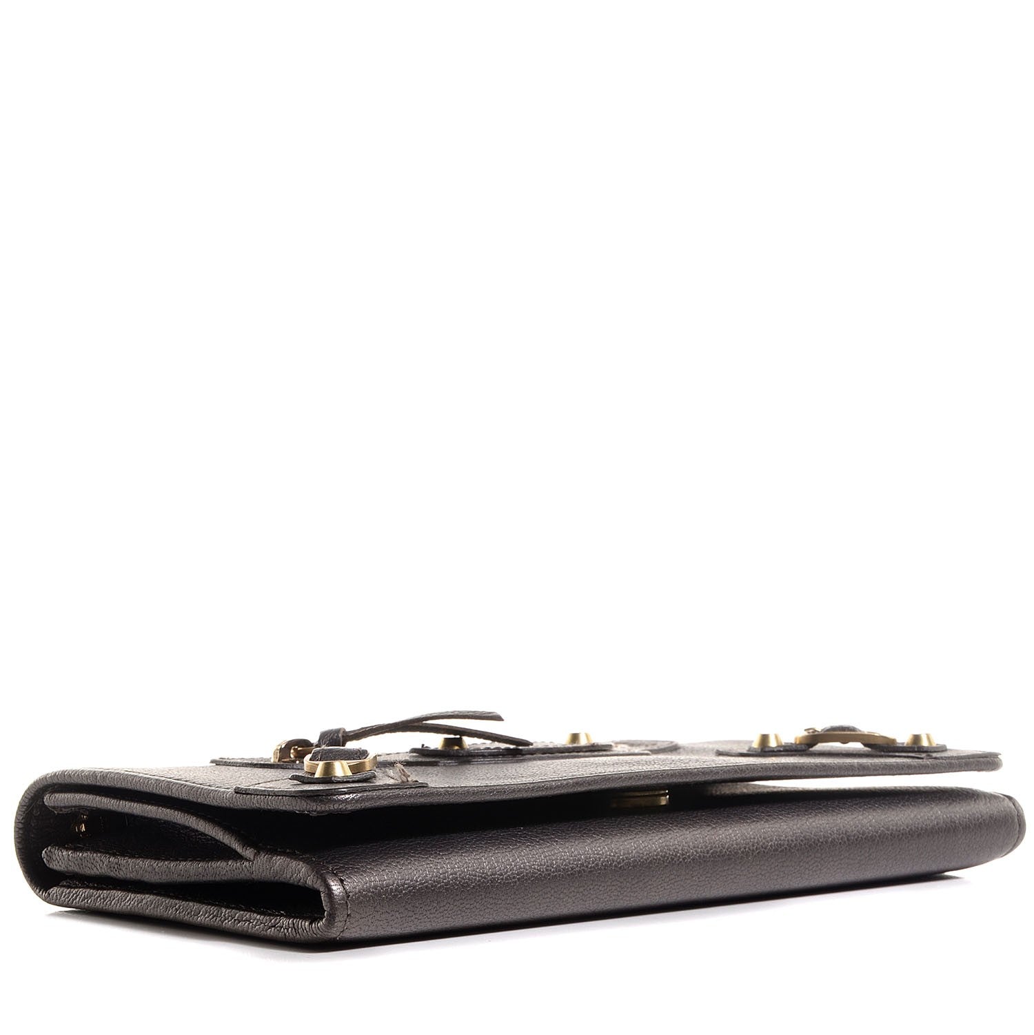 Balenciaga Agneau Classic Gold Hardware Pearly Money Wallet Bronze 4 of 12