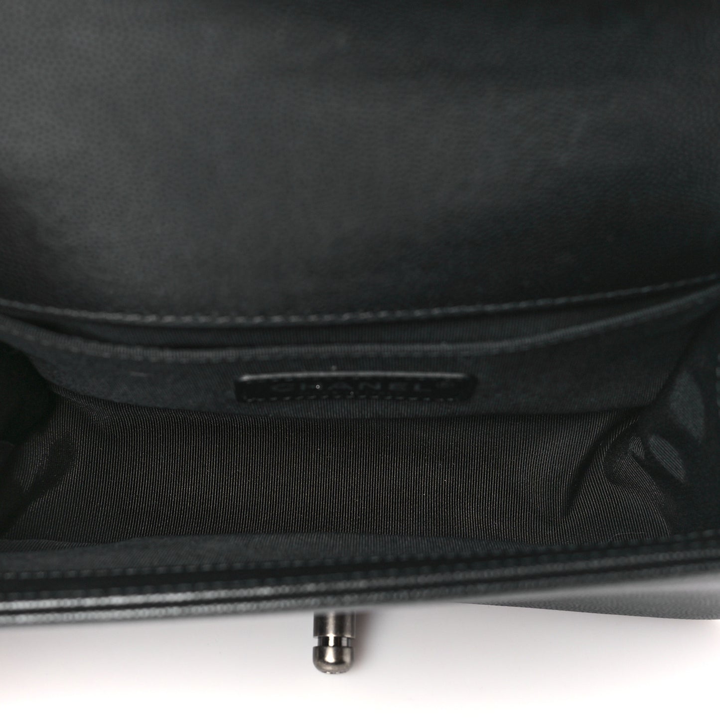 Caviar Quilted Small Boy Flap Black