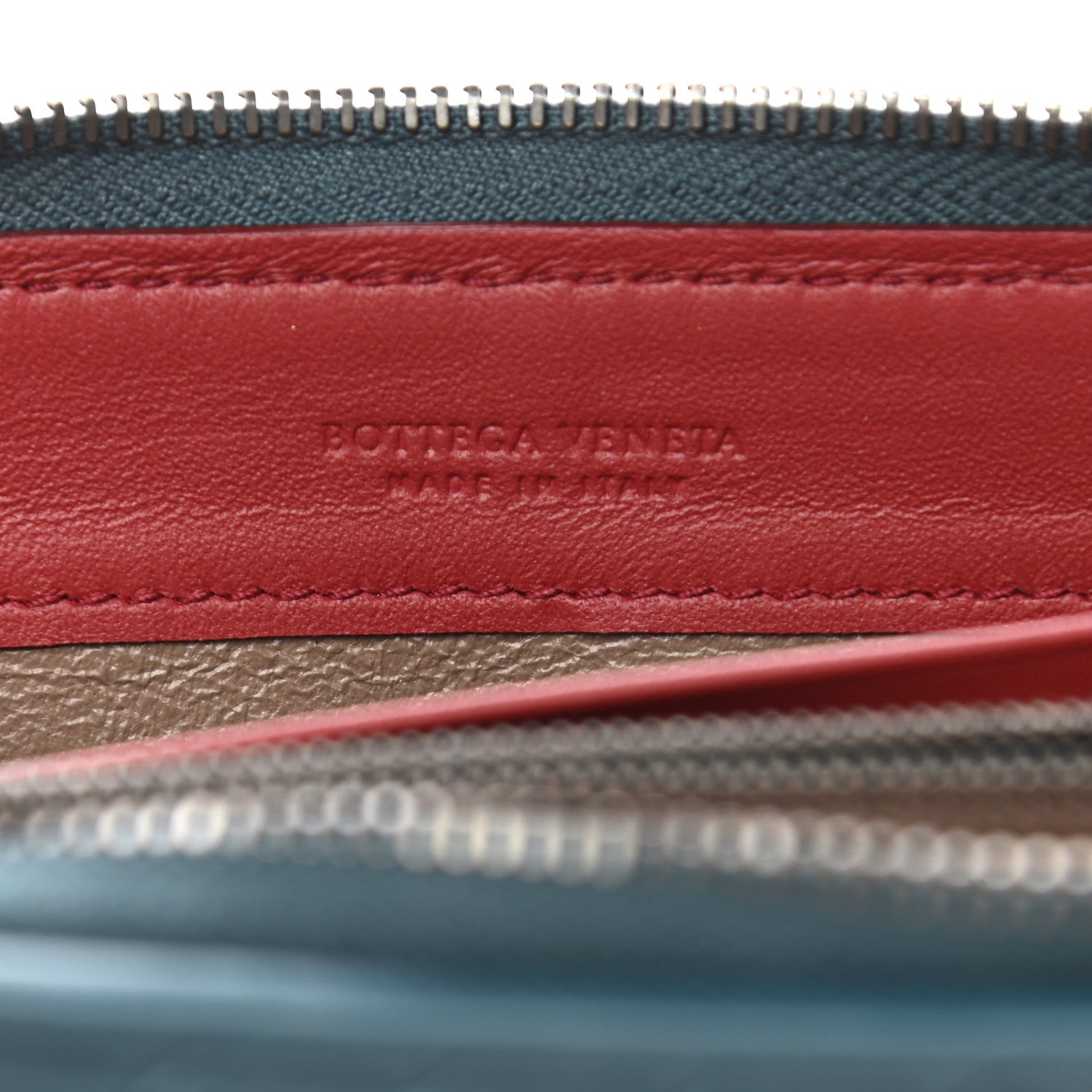 Bottega Veneta Nappa Intrecciato Zip Around Wallet Blue 6 of 8